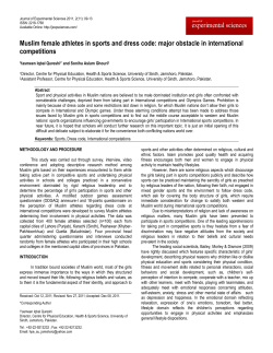 Muslim female athletes in sports and dress code: major obstacle in