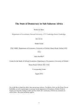 The State of Democracy in Sub-Saharan Africa