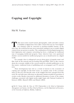 Copying and Copyright