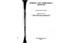 BORDER AND TERRITORIAL DISPUTES