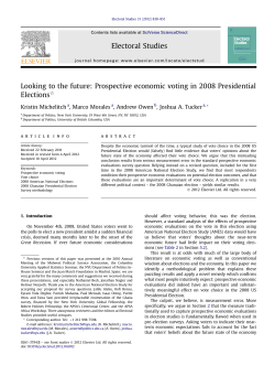 Prospective economic voting in 2008