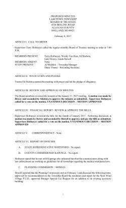 Minutes - Laketown Township