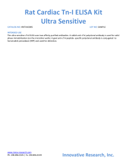 Rat Cardiac Tn-I ELISA Kit Ultra Sensitive