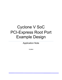 Cyclone V SoC PCI-Express Root Port Example