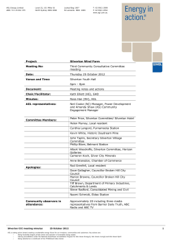 Meeting Minutes - 25 October 2012
