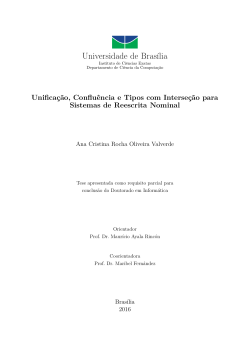 Unifica&ccedil;&atilde;o, Conflu&ecirc;ncia e Tipos com Interse&ccedil;&atilde;o para Sistemas de