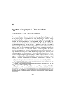 32 Against Metaphysical Disjunctivism