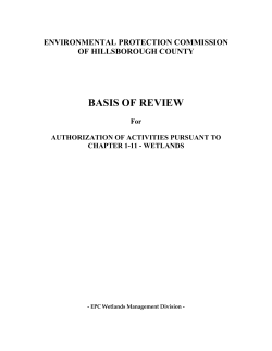 EPC Basis of Review - Environmental Protection Commission of