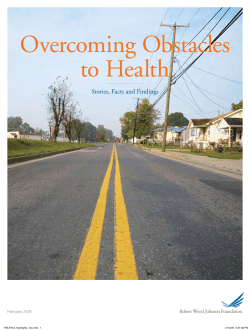 Overcoming Obstacles to Health