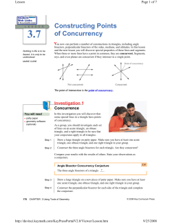 Constructing Points of Concurrency