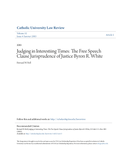 The Free Speech Clause Jurisprudence of Justice Byron R. White