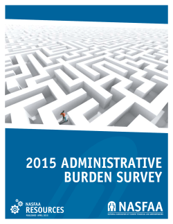 2015 Administrative Burden Survey