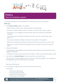Poetry - NSW Department of Education