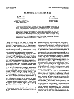 Eliminating the Hindsight Bias