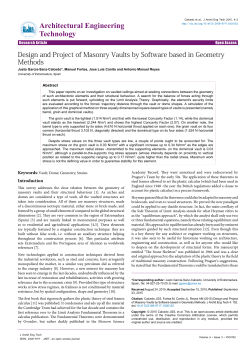 Design and Project of Masonry Vaults by Software based in