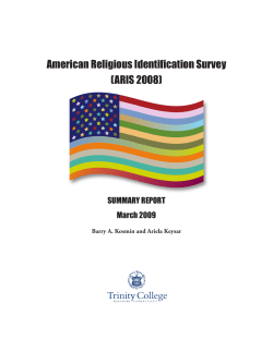 American Religious Identification Survey (ARIS 2008)