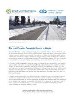 The Last Frontier: Complete Streets in Alaska