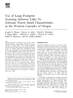 Use of Large-Footprint Scanning Airborne Lidar To Estimate Forest