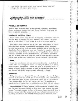 Landforms and Natural Resources Reading