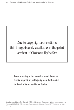 Zeal for God`s House