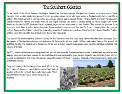 The Southern Colonies