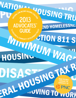 2013 Advocates` Guide to Housing and Community Development