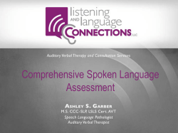 Comprehensive Spoken Language Assessment