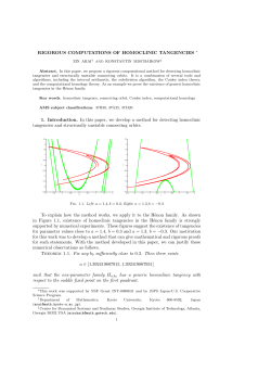 RIGOROUS COMPUTATIONS OF HOMOCLINIC TANGENCIES &lowast; 1