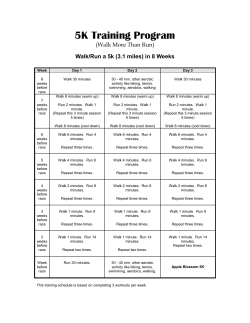 5K Training Program - Carpenter Nature Center
