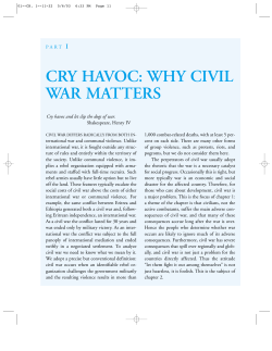CRY HAVOC: WHY CIVIL WAR MATTERS