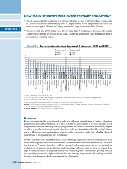 IndIcator C2 How Many StudentS will enter tertiary