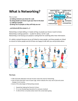 Networking &ndash; the most effective job