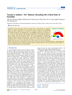 Toward a Sodium&ndash;&ldquo;Air&rdquo; Battery: Revealing the