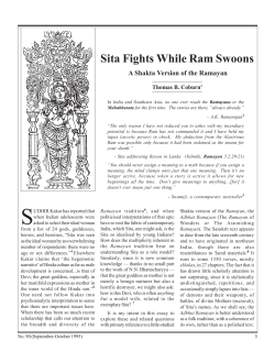 Sita Fights While Ram Swoons By A Shakta Version of the Ramayan