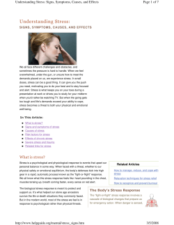 Stress - Georgia Disaster Mental Health