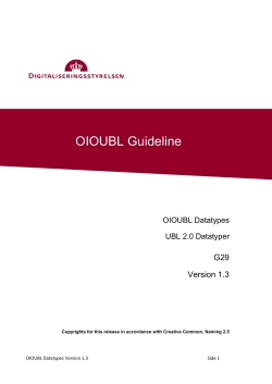 OIOUBL Guideline OIOUBL Guideline