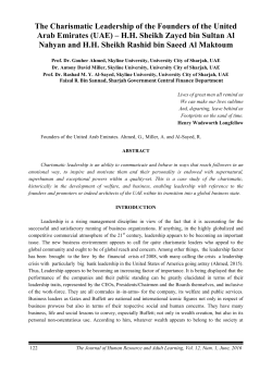 The Charismatic Leadership of the Founders of the United Arab