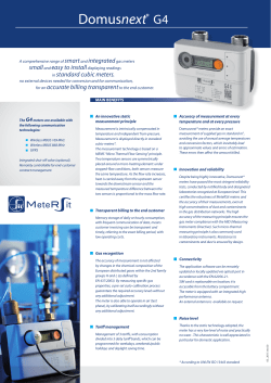 in standard cubic meters, for an accurate billing transparentto the