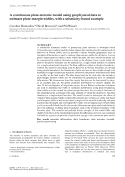 A continuous plate-tectonic model using geophysical data to