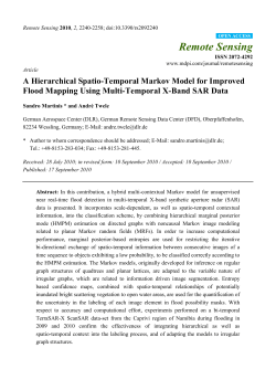 A Hierarchical Spatio-Temporal Markov Model for Improved Flood
