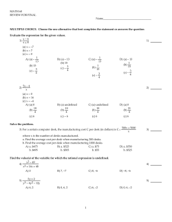 MATH 60 REVIEW FOR FINAL