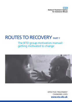 Part 7 - BTEI: getting motivated to change