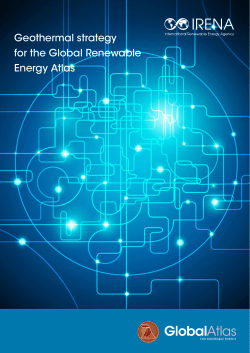 Geothermal Strategy for the Global Renewable Energy Atlas