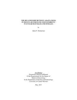 THE RELATIONSHIP BETWEEN ADAPTATIONS IN MUSCULAR