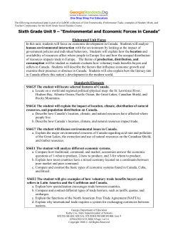 Unit 9 - Georgia Standards