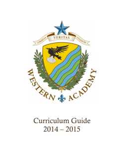 Curriculum Guide 2014 &ndash; 2015