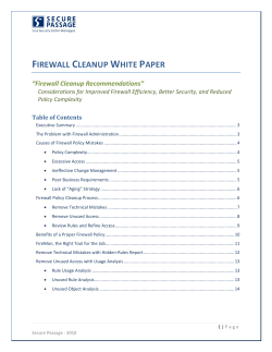 Firewall Cleanup (White Paper)