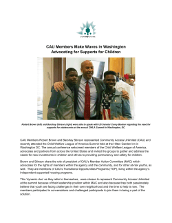 CAU Members Make Waves in Washington Advocating for Supports