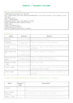 Usage of complementary Coupons (Adventure