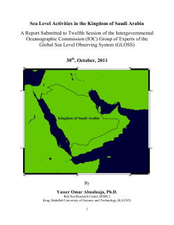Sea Level Activities in the Kingdom of Saudi Arabia